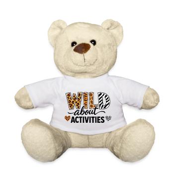 Wild About Activities Safari Animal Print Design - Teddy Bear - white - Front