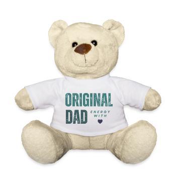 Original Dad Energy with Heart - Teddy Bear - white - Front
