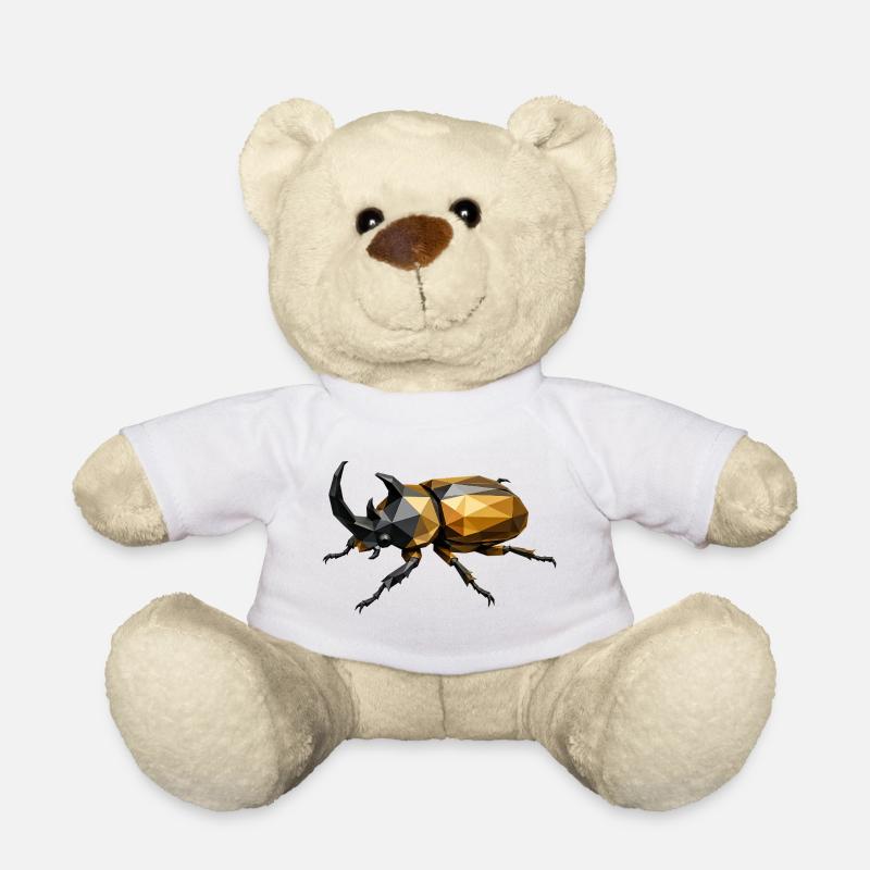 Scarabée géométrique dorée - Nounours - blanc