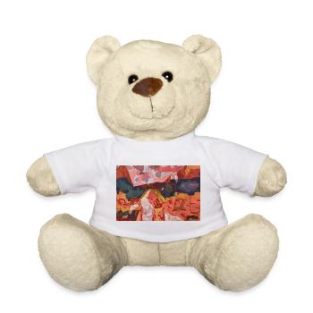 Feu de couleur abstraite - Nounours - blanc - Devant