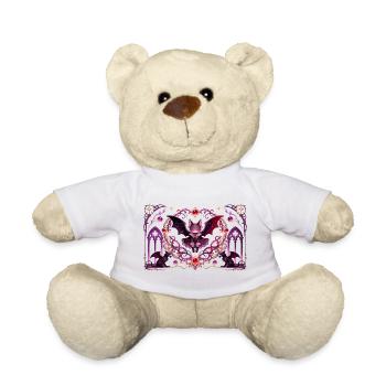 Gotische Vampirkatze Dunkle Fantasy Hexendesign - Teddy - Weiß - Vorne
