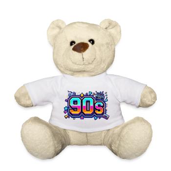 Retro 90er Neon-Pop Design - Teddy - Weiß - Vorne