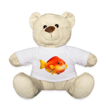 Feuriger Goldfisch Pop-Art - Teddy - Weiß - Vorne