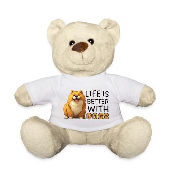Life Is Better With Dogs Pembroke Welsh Corgi - Teddy Bear - white - Front