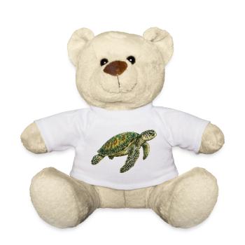 Green Turtle - Teddy Bear - white - Front
