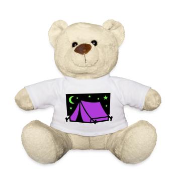 Camping Zelt Sterne Grafik - Teddy - Weiß - Vorne