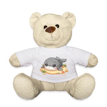 Baleine sur un banc de sable - Nounours - blanc - Devant