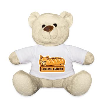 Lustiges wütendes Katzenbrot-Baguette - Teddy - Weiß - Vorne