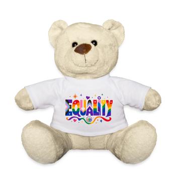 Equality Statement für Pride Fans CSD Outfit - Teddy - Weiß - Vorne