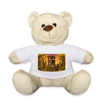 Forest Hunting Lookout Tower - Teddy Bear - white - Front