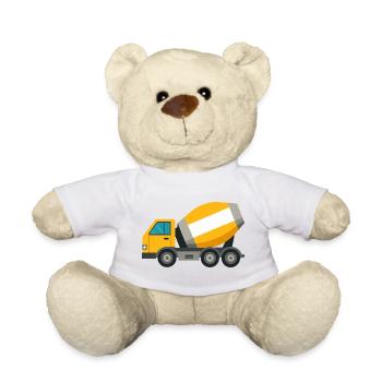 Cement Truck - Teddy Bear - white - Front