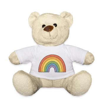 PETITS ACTIVISTES | Rainbow - Nounours - blanc - Devant