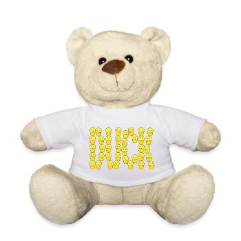 Niedliche Ententypografie - Teddy - Weiß - Vorne