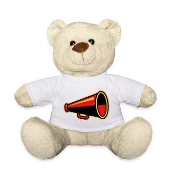 Red Megaphone Ultras Icon - Teddy Bear - white - Front