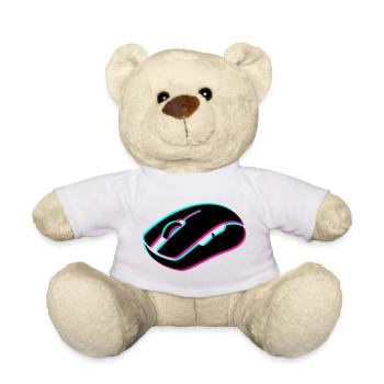 Gaming Maus Glitch Grafik - Teddy - Weiß - Vorne