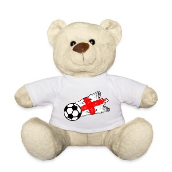 St Georg Kreuz Fußball Graffiti - Teddy - Weiß - Vorne