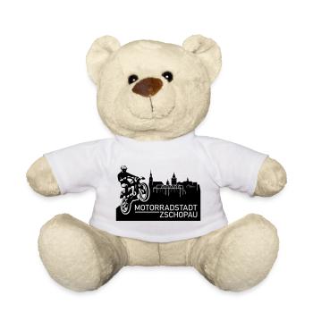 Motorradstadt Zschopau (Farbe änderbar) - Teddy - Weiß - Vorne