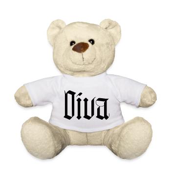 Diva / gothik stil  - Teddy - Weiß - Vorne