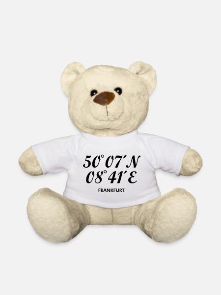 Frankfurter Koordinaten Frankfurt - Teddy - Weiß