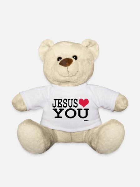 jesus loves you - Teddy - Weiß