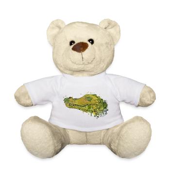 un graffiti de crocodile - Nounours - blanc - Devant