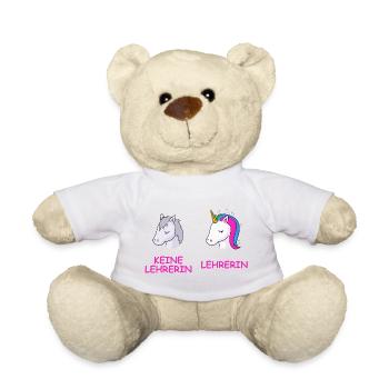 Unicorn Kontrast Lehrerin - Teddy - Weiß - Vorne