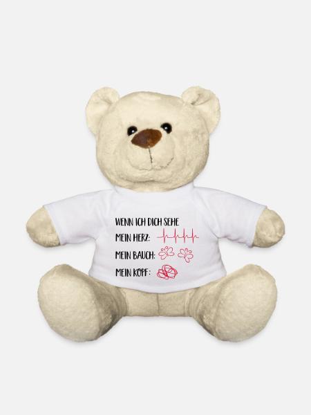 verliebt - Teddy - Weiß