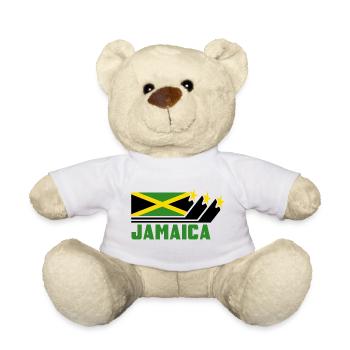 Jamaika / Geschenk / Karibik / Reggae / Kingston - Teddy - Weiß - Vorne