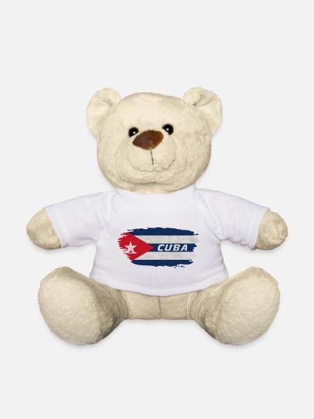 Kuba Flagge / Karibik Havanna Geschenk - Teddy - Weiß