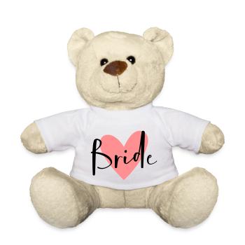 Bride rosa Herz Junggesellinnenabschied - Teddy - Weiß - Vorne