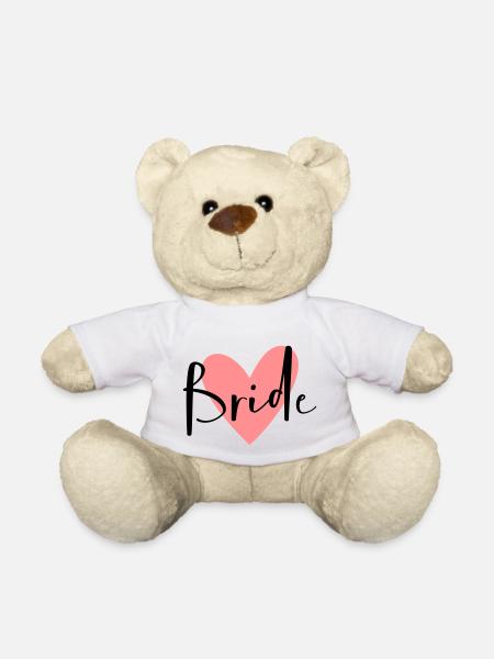 Bride rosa Herz Junggesellinnenabschied - Teddy - Weiß