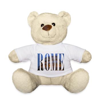 Rome, Italie, voyages, vacances, Colisée - Nounours - blanc - Devant