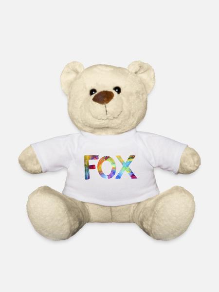 Colourful Fox - Teddy - Weiß