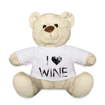Ich liebe Wein - Teddy - Weiß - Vorne