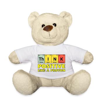 Penser positif, comme un proton - Nounours - blanc - Devant