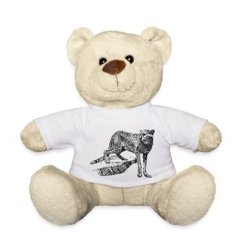Leopard Geschenk - Teddy - Weiß - Vorne