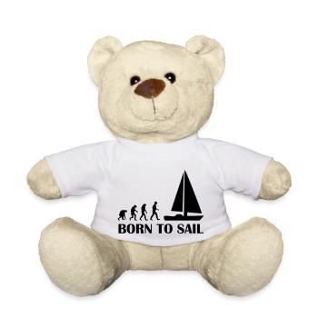 born to sail - Teddy Bear - white - Front