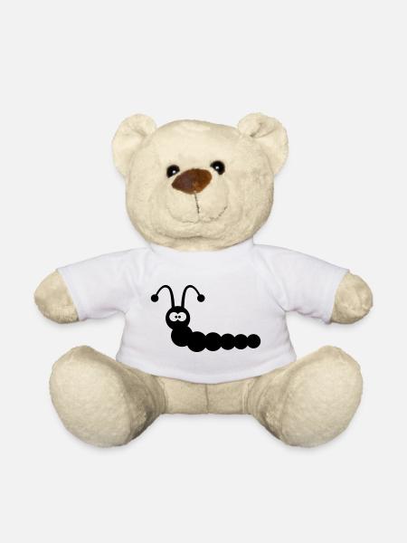 Lustiger Wurm - Teddy - Weiß