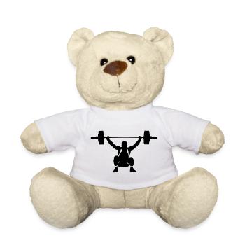 weightlifter - Teddy Bear - white - Front