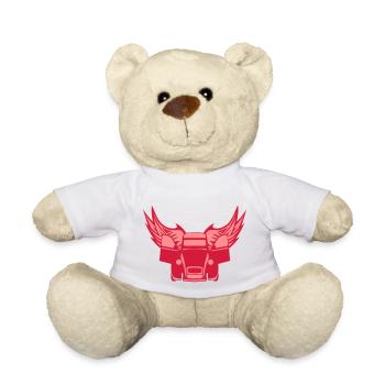 dodoche aile 2 chevaux aille voiture - Nounours - blanc - Devant