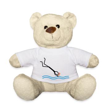 springen / schwimmen - Teddy - Weiß - Vorne