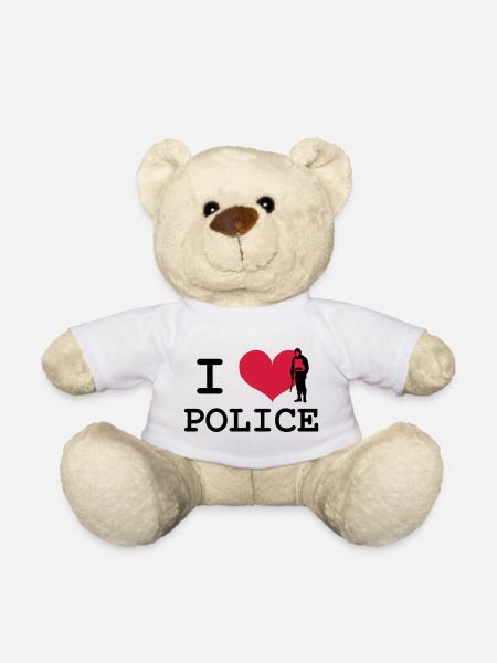 I Love Police - Teddy - Weiß
