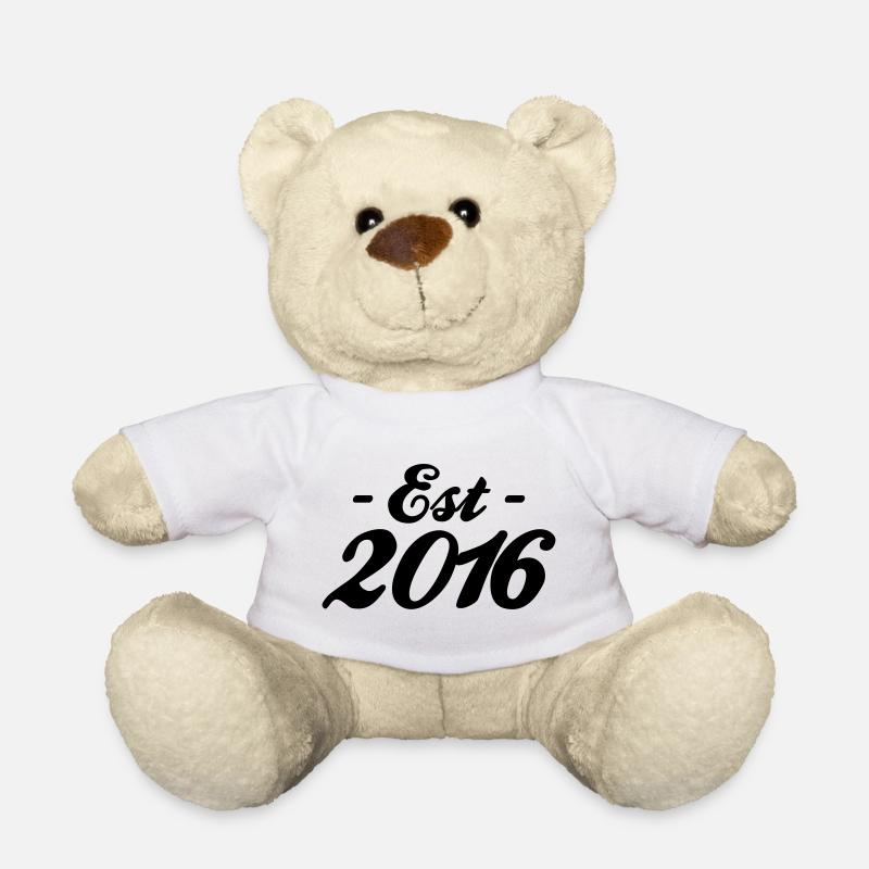established 2016 - Teddy Bear - white