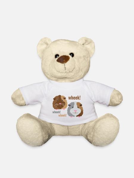 wheek wheek wheek guinea pigs! - Teddy Bear - white