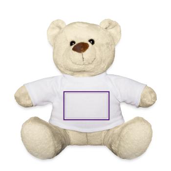 Cadre avec filet | Graphique vectoriel >couleur changeante - Nounours - blanc - Devant