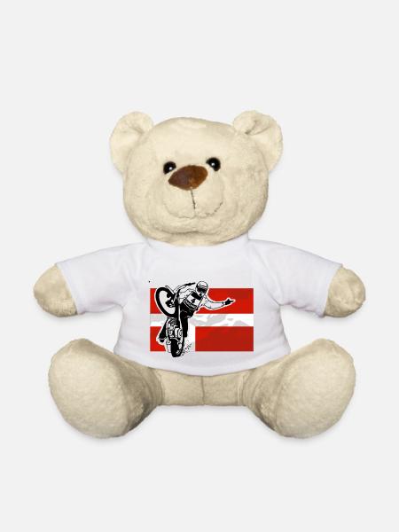Speedway - Denmark Flag - Teddy Bear - white