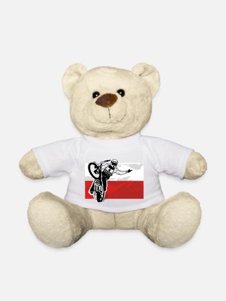 Speedway - Poland Flag - Teddy Bear - white