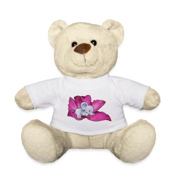 Elephant in blossom - Teddy Bear - white - Front