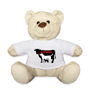 Tiere Kuh Hund Katze NO DIFFERENCE Vegan Geschenk - Teddy - Weiß - Vorne