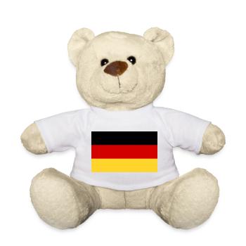 Deutsche Flagge - Teddy - Weiß - Vorne